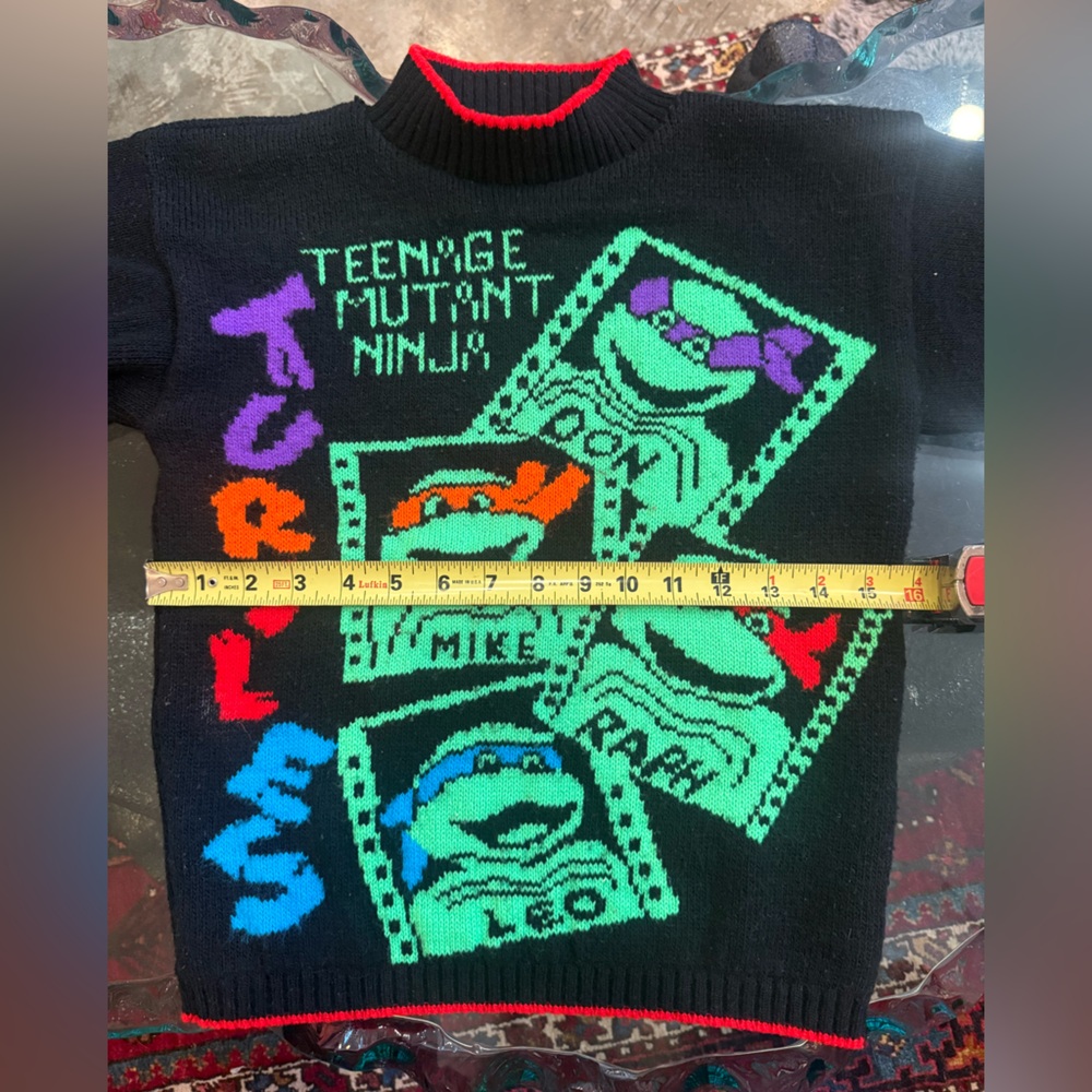 RARE - 90s Vintage Teenage Mutant Ninja Turtles - Knit Sweater - Unisex - Picture 12 of 16